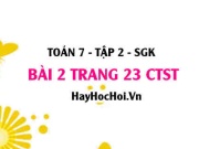 Bài 2 trang 23 Toán 7 Tập 2 Chân trời sáng tạo: Bài Toán Thực Tế Tỉ Lệ Nghịch